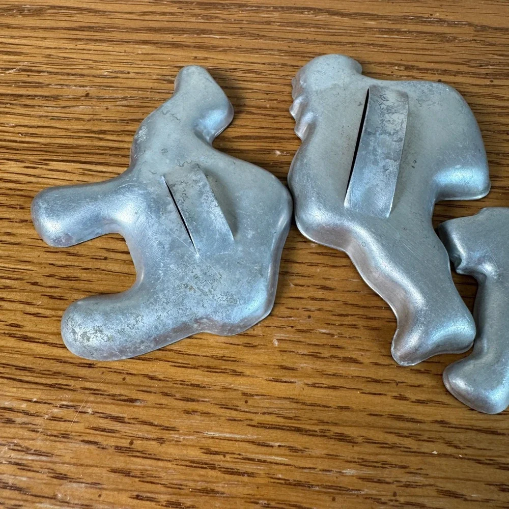 Vintage Aluminum‎ Cookie Biscuit Cutters Camel Scottie Dog Santa Octagon Metal